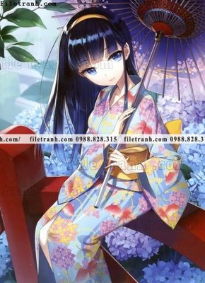 File gốc buc tranh doc anime nu hai chieu Nhat Ban 237 (AI/EPS) cho in ấn