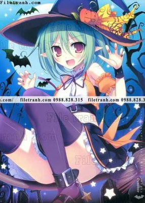 Download file gốc buc tranh doc anime nu hai chieu Nhat Ban 244 (in lụa) tranh 3D