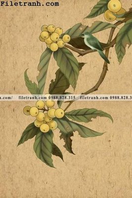 File PSD buc tranh hoa va chim co Trung Hoa 100 (nguyên gốc) chất lượng cao