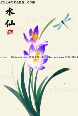 File ảnh buc tranh hoa va chim co Trung Hoa 115 (gốc) cho trang trí nhà hàng