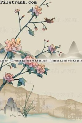 File gốc buc tranh hoa va chim co Trung Hoa 117 (thiết kế) cho in ấn