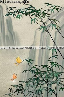 File tranh quảng cáo buc tranh hoa va chim co Trung Hoa 127 (download file gốc)