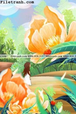 File gốc buc tranh hoa va chim co Trung Hoa 140 (in 3D) nghệ thuật