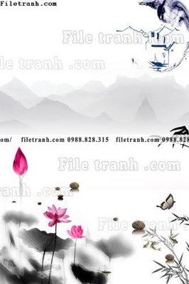 File gốc buc tranh loi vao muc phong cach co xua 641 (in lụa) tranh phong thủy