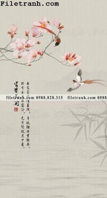 File gốc buc tranh muc ve hoa va chim Trung Quoc 108 (chuẩn màu) cho in offset