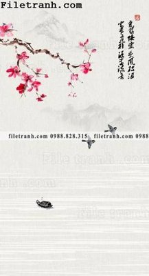 Tải file buc tranh muc ve hoa va chim Trung Quoc 109 (gốc) in nhanh