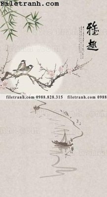 File in ấn chuyên nghiệp buc tranh muc ve hoa va chim Trung Quoc 111 (file gốc)