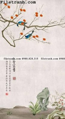 File tranh buc tranh muc ve hoa va chim Trung Quoc 112 (ảnh gốc) không bị mờ