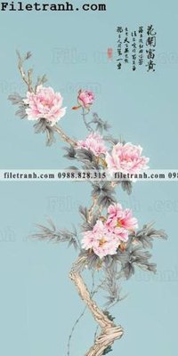 File in ấn buc tranh muc ve hoa va chim Trung Quoc 131 chuyên nghiệp