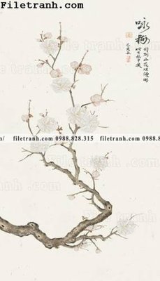 File tranh buc tranh muc ve hoa va chim Trung Quoc 134 (gốc) in backlit film
