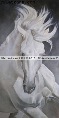 File tranh buc tranh ngua den trang 100 (bản gốc) in lụa 5D