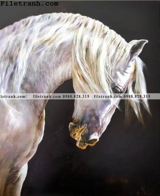 Ảnh gốc buc tranh ngua den trang 116 (độ nét cao) in mica