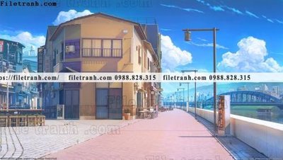 File gốc buc tranh phong canh hoat hinh gia khong gian 108 (in mica) làm bảng hiệu