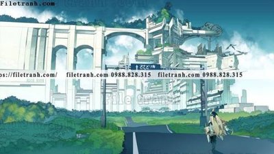 File gốc buc tranh phong canh hoat hinh gia khong gian 111 (chuẩn CMYK) cho nhà in