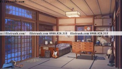 Download file buc tranh phong canh hoat hinh gia khong gian 131 (gốc) in mica cao cấp