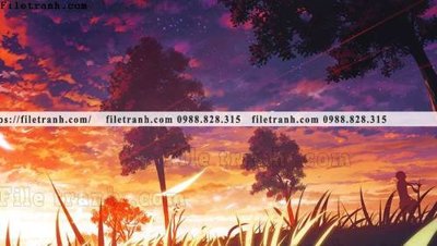 File gốc buc tranh phong canh hoat hinh gia khong gian 134 (in tráng gương) ốp tường