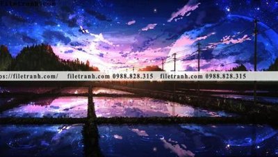 File tranh buc tranh phong canh hoat hinh gia khong gian 141 (ảnh gốc) độc quyền