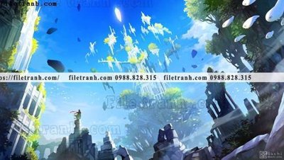 File in mica buc tranh phong canh hoat hinh gia khong gian 155 (bản gốc) siêu trong