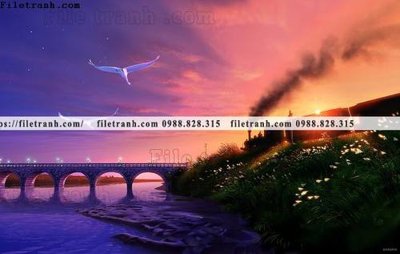 File gốc in mica buc tranh phong canh hoat hinh gia khong gian 187 chất lượng