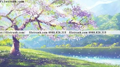 File ảnh buc tranh phong canh hoat hinh gia khong gian 227 (gốc) in standee