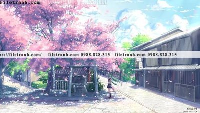 File gốc buc tranh phong canh hoat hinh gia khong gian 235 (in tráng gương) sang trọng