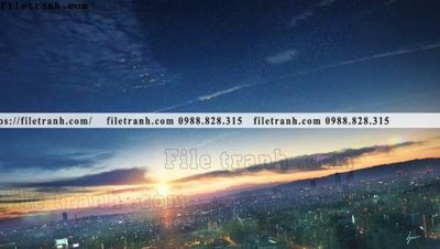 File gốc buc tranh phong canh hoat hinh gia khong gian 276 (in lụa) trang trí tường