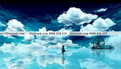 File tranh quảng cáo buc tranh phong canh hoat hinh gia khong gian 277 (download file gốc)