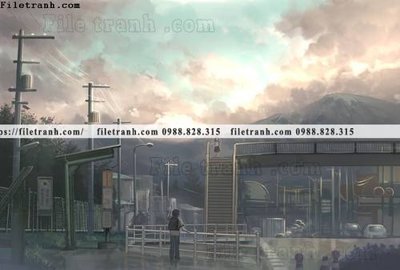 File ảnh buc tranh phong canh hoat hinh gia khong gian 285 (gốc) cho trang trí nội thất