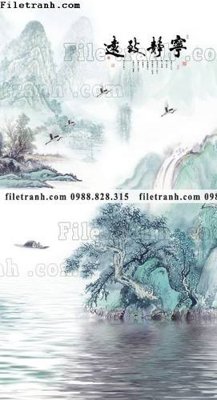 Download file gốc buc tranh phong canh loi vao phong cach Trung Quoc moi 159 (in lụa) tranh 3D