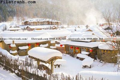 File ảnh buc tranh phong canh nong thon 102 (gốc) in PP, decal