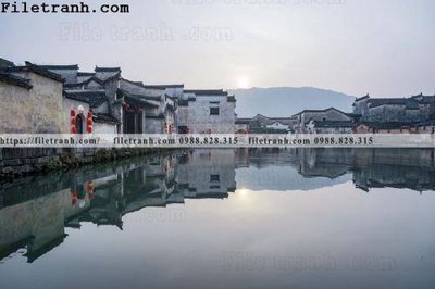 File gốc in ấn buc tranh phong canh nong thon 121 độ phân giải cao