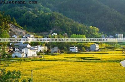 File in trần buc tranh phong canh nong thon 125 (file gốc) phong thủy