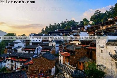 File gốc buc tranh phong canh nong thon 136 cho in ấn và thiết kế