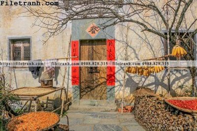 File in trần buc tranh phong canh nong thon 154 (bản gốc) 5D