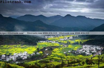 File in ấn buc tranh phong canh nong thon 157 (bản gốc) sắc nét