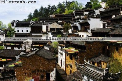 File tranh buc tranh phong canh nong thon 161 (ảnh gốc) độc quyền