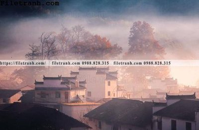 File gốc buc tranh phong canh nong thon 167 (thiết kế) độc quyền