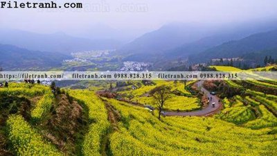 File in trần buc tranh phong canh nong thon 170 (bản gốc) trời sao