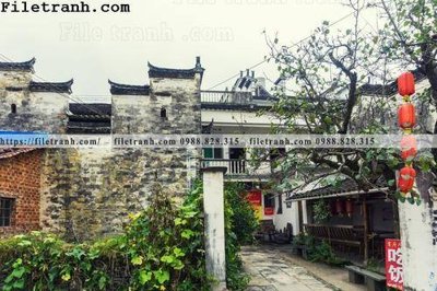 File gốc buc tranh phong canh nong thon 215 (cho in 3D) độc đáo