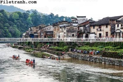 Ảnh gốc buc tranh phong canh nong thon 223 (độ nét cao) in mica