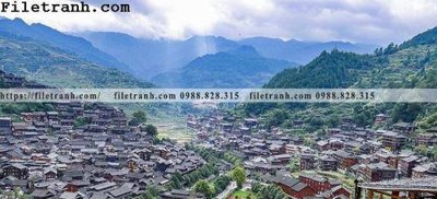 File gốc buc tranh phong canh nong thon 260 (chuẩn màu) cho in offset