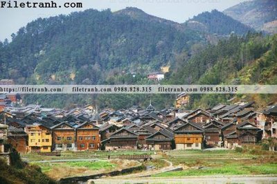 Ảnh gốc buc tranh phong canh nong thon 261 (độ nét cao) in tráng gương