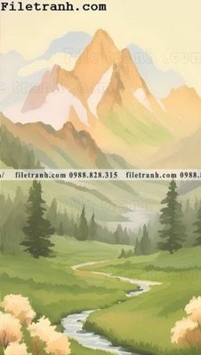 Download file tranh buc tranh phong canh son dau phong cach Bac Au 102 (file gốc PSD)