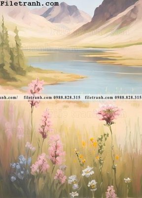 File in ấn buc tranh phong canh son dau phong cach Bac Au 107 (bản gốc) từ file gốc