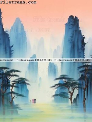 File gốc buc tranh phong canh tan co dien 103 (AI/EPS) cho in ấn