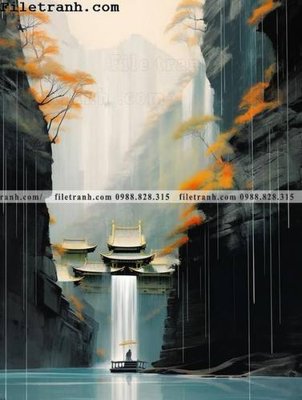 File gốc in ấn buc tranh phong canh tan co dien 115 độ phân giải cao