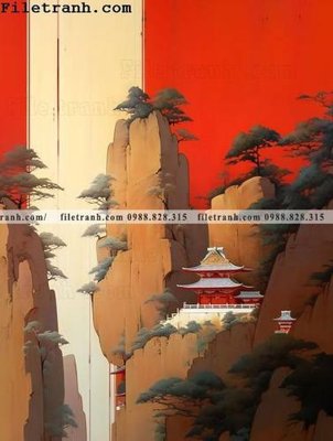 File tranh in trần 3D buc tranh phong canh tan co dien 144 (ảnh gốc)