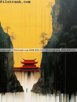 Tệp tin gốc buc tranh phong canh tan co dien 148 (dùng cho in ấn) chuyên nghiệp