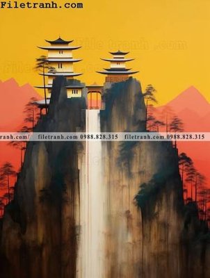 Download file gốc buc tranh phong canh tan co dien 166 (in mica) trang trí