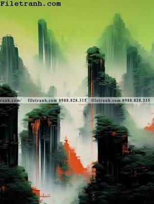 File tranh gốc buc tranh phong canh tan co dien 181 (bản quyền) file PSD